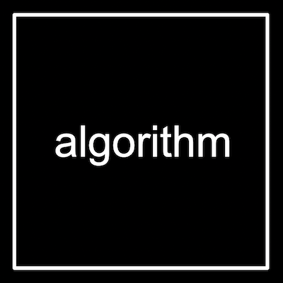 box with word "algorithms"